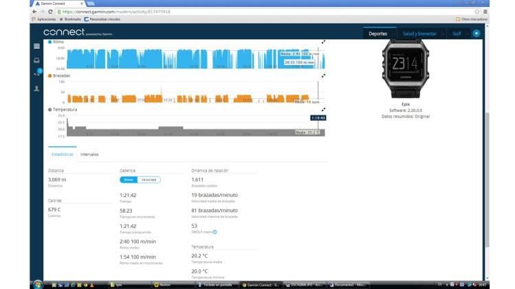 Garmin Epix aguas abiertas 13