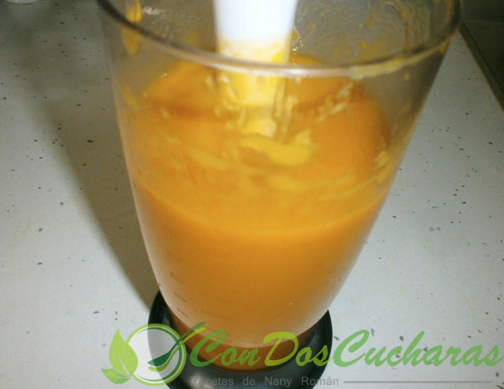 Semiesferas de mango y chocolate