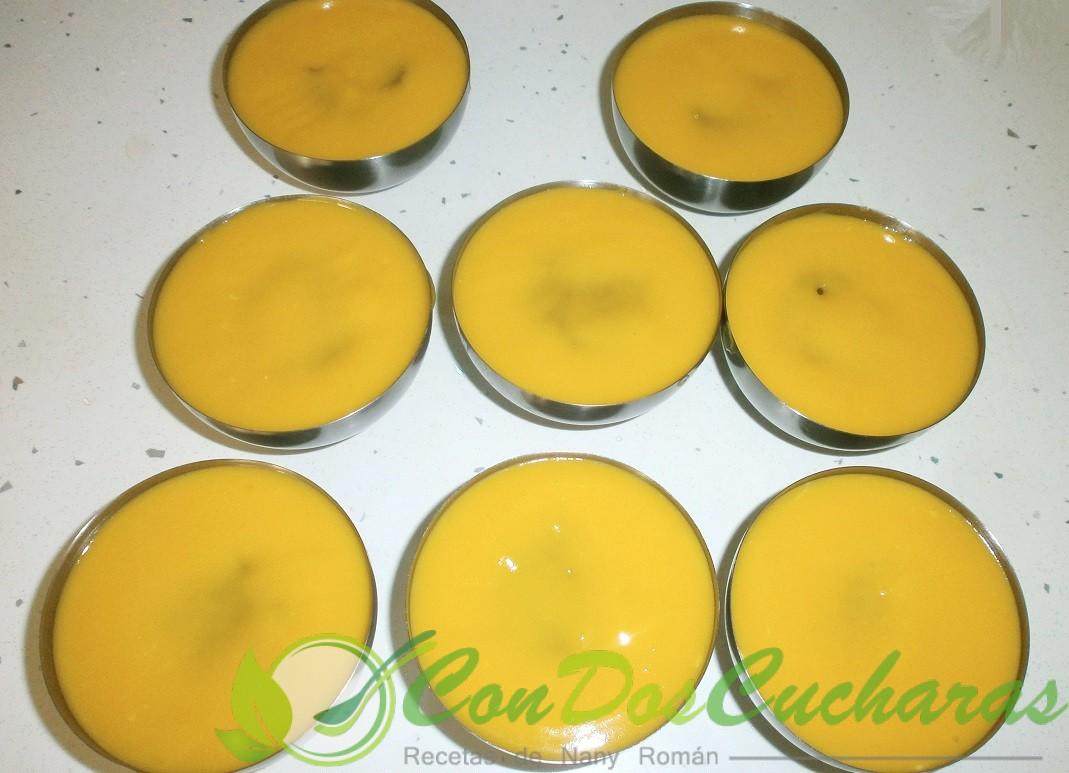 Semiesferas de mango y chocolate