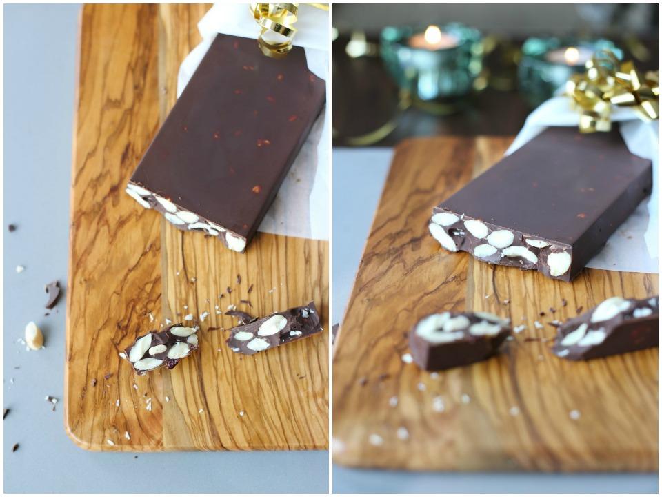 Turron de chocolate con almendra