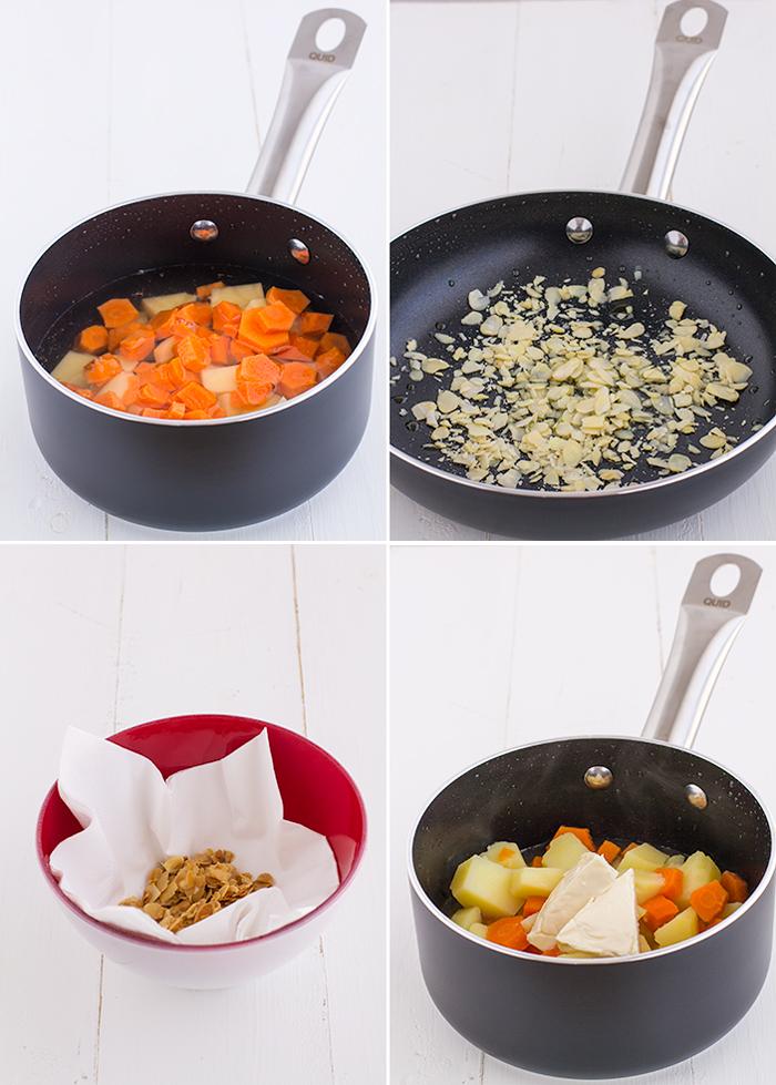 paso a paso crema de zanahorias