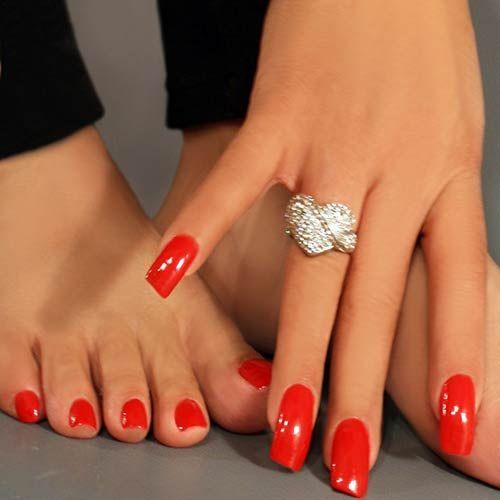 MANI `Pedi roja