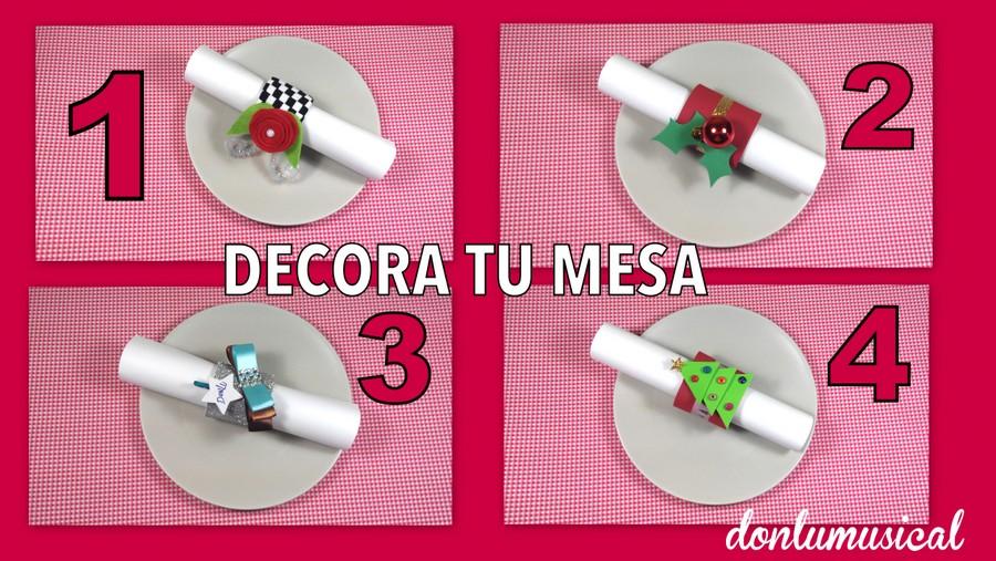servilleteros navideños decoracion navidad mesa