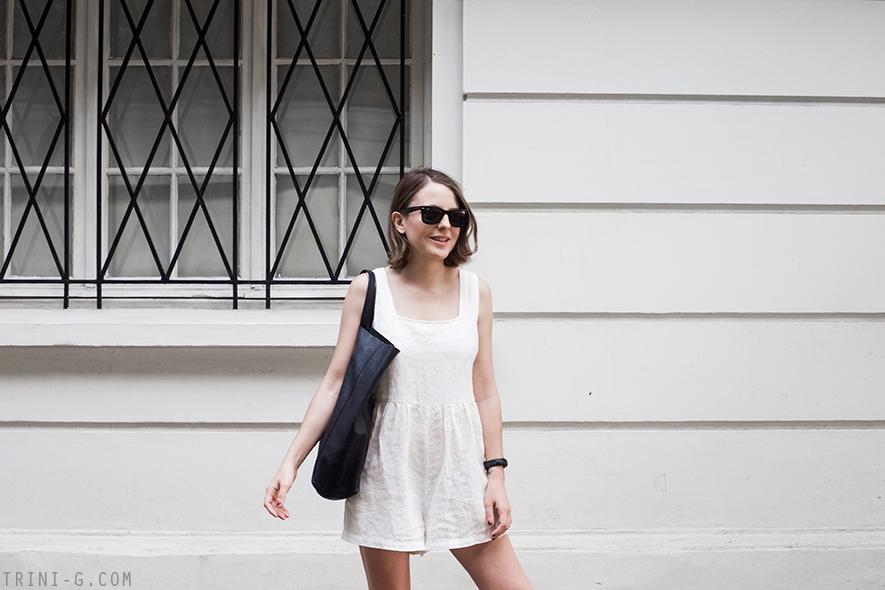 Trini | The Reformation jumpsuit Birkenstock sandals