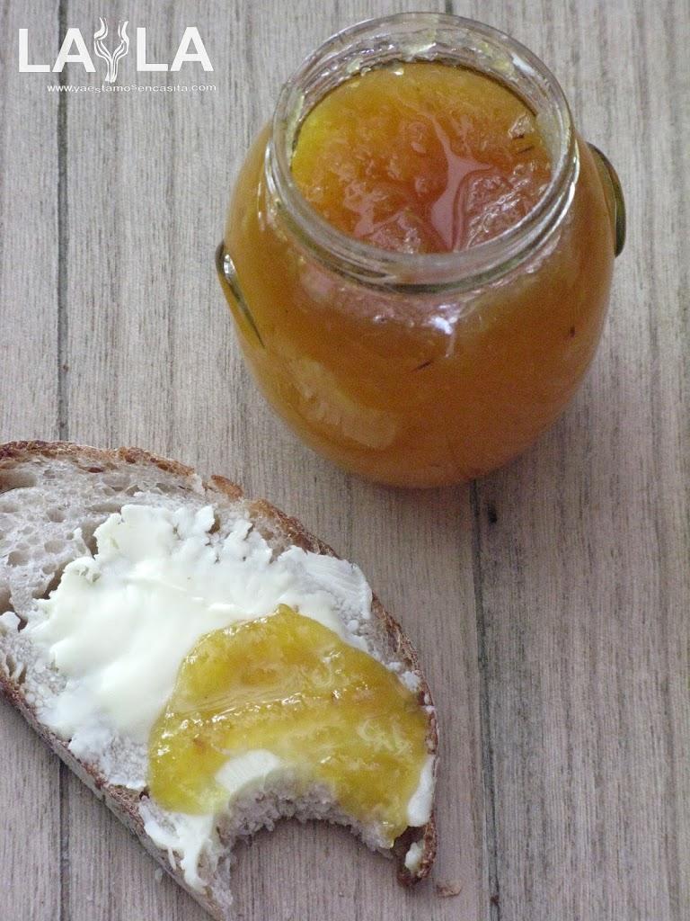 Mermelada de piña y naranja