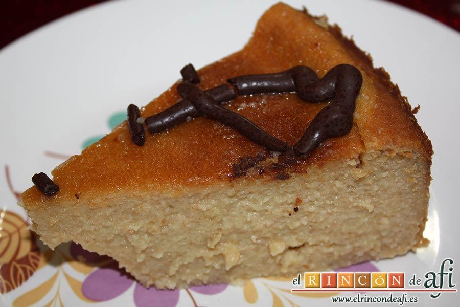 Tarta de brioche y vainilla, sugerencia de presentación