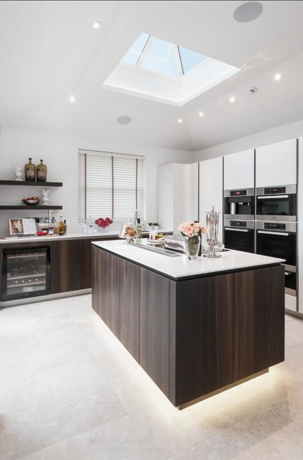 Cocina encimera blanca