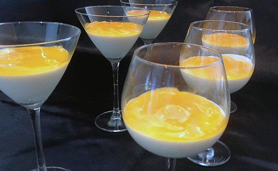 Panacota de Vainilla con Coulis de Mango47