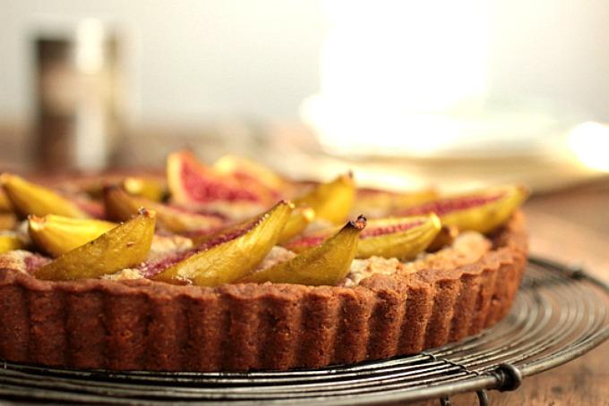 Tarta de higos, nuez y miel