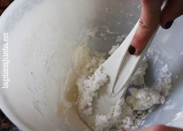 mezcla del polvorón de almendra