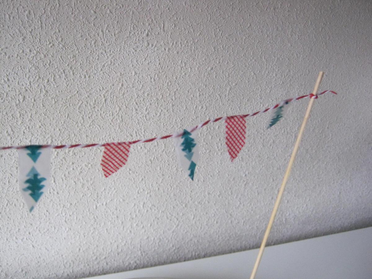 tarta con banderines