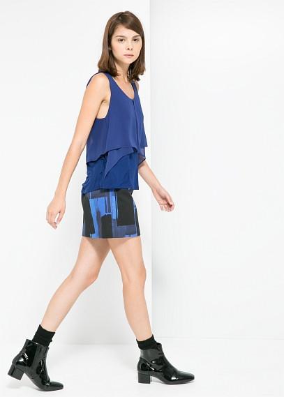 Shorts de estampado geométrico