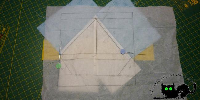 Cosemos por el lado por el que hemos dibujado el patrón