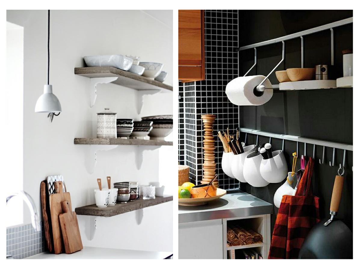 Organizar la cocina - Baldas y ganchos