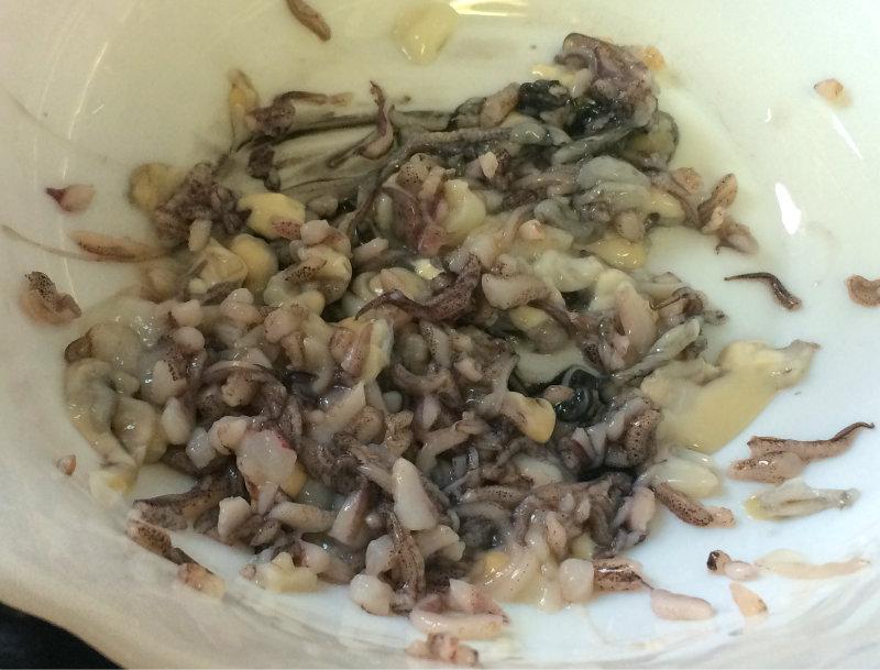 patitas de calamar picado