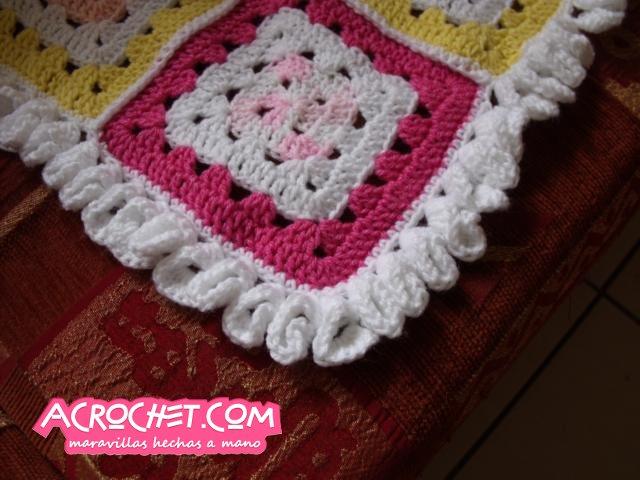 Blog Acrochet Manta Cuadrados colores borde cartuchos 2