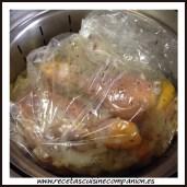 pollo al ajillo al vapor
