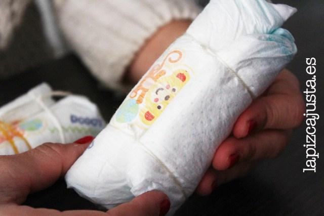 pañal enrollado del castillo de pañales