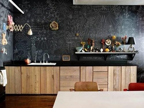 Pintar paredes de pizarra acuarela, empapelar con trampantojos qué idea 9