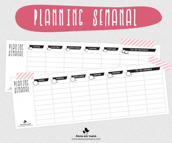 planning semanal descargable