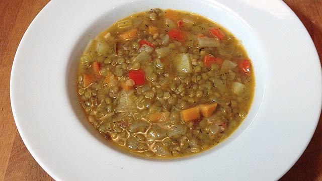 Sopa de lentejas con verduras42