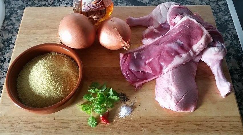 Pato con Cous Cous con menta y cebolla caramelizada Ingredientes Tendencias NereMi