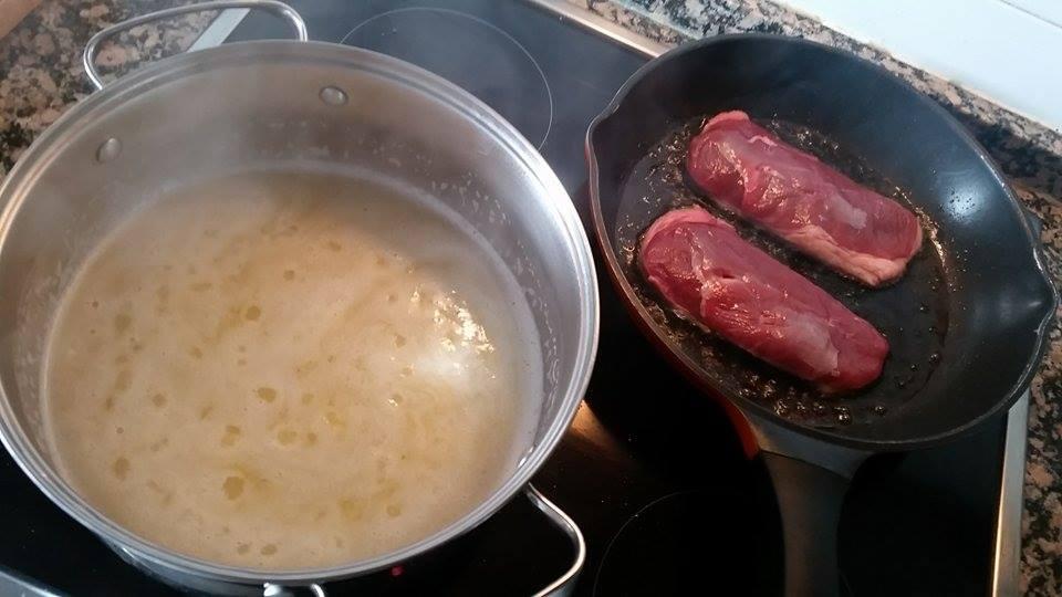 Pato con Cous Cous con menta y cebolla caramelizada Preparando Tendencias NereMi