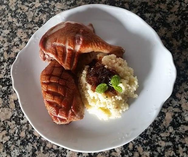 Pato con Cous Cous con menta y cebolla caramelizada Tendencias NereMi