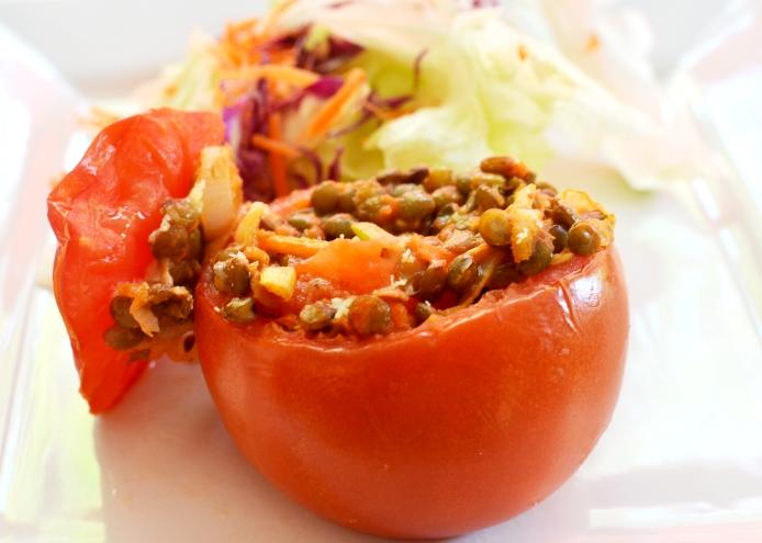 Tomates Rellenos Lentejas