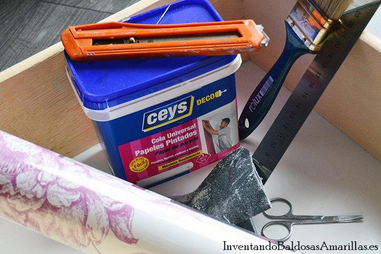 materiales decorar cajones 