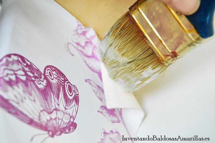 forrar cajones papel pintado 