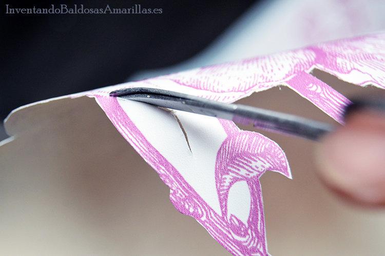 recortar papel pintado 