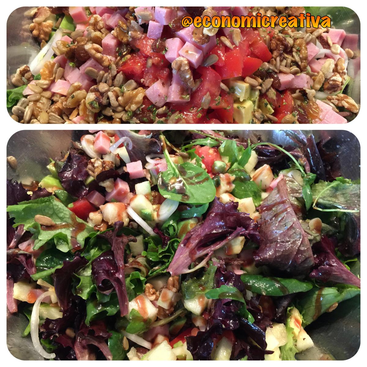 Ensalada con aguacate y aliño de lima