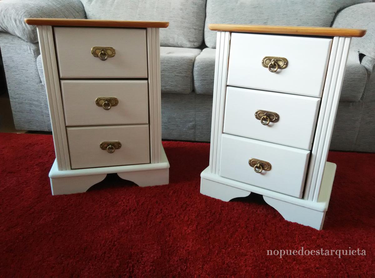 Mesillas recuperadas con Auténtico chalk paint Blanco antiguo