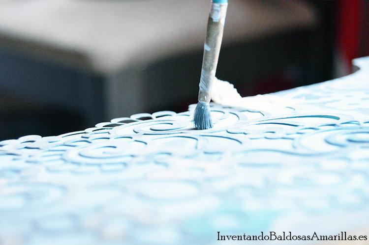 decorar stencil muebles madera 