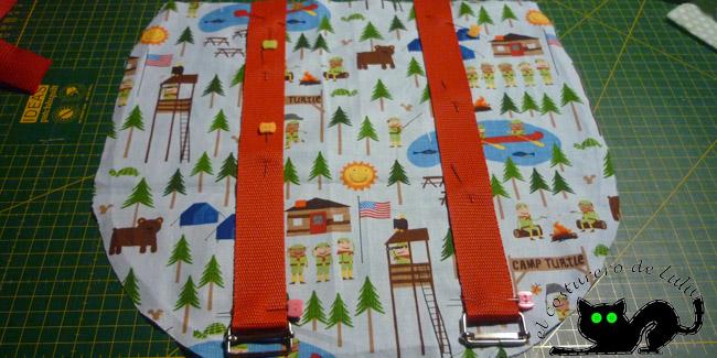 Preparamos la tapa de la mochila