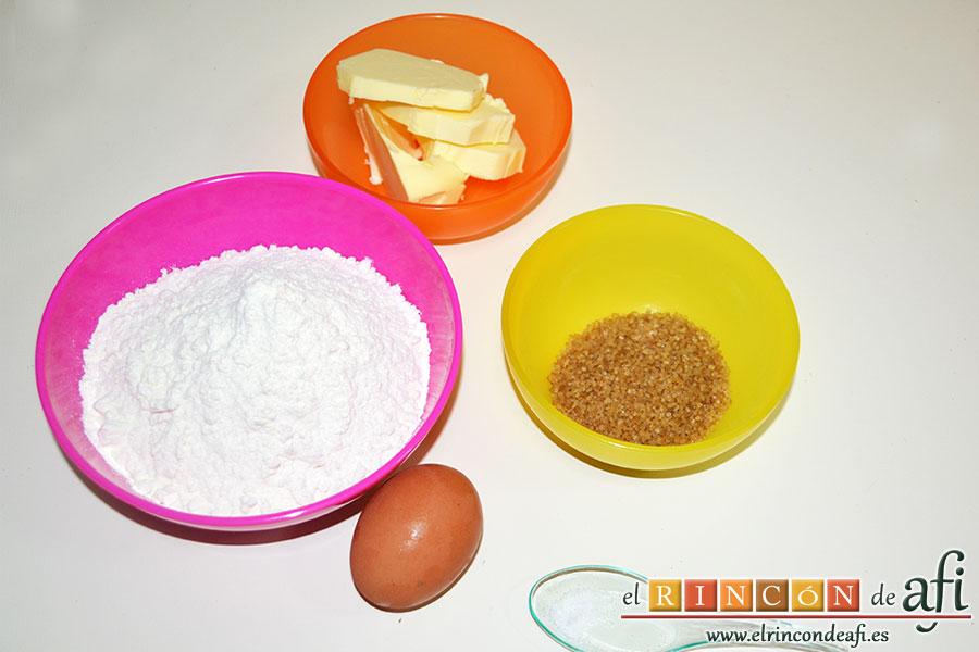 Minitartaletas de mermelada de Lorraine Pascale, preparar los ingredientes