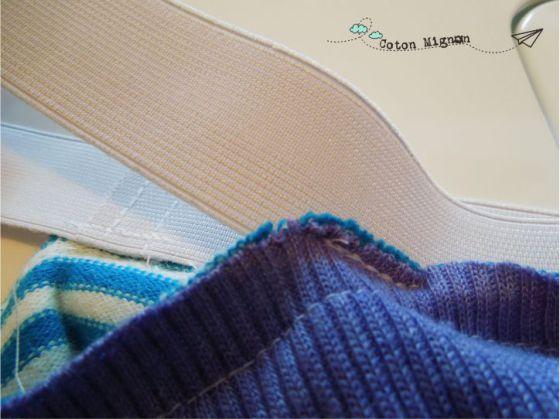 fijamos el elástico a la cintura