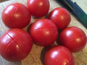 pelar tomates para salsa