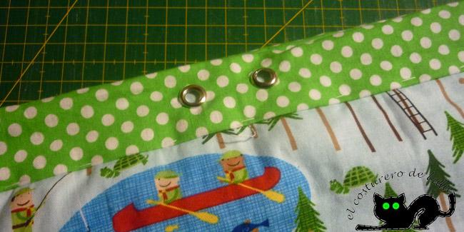 Damos la vuelta a la pretina y cosemos