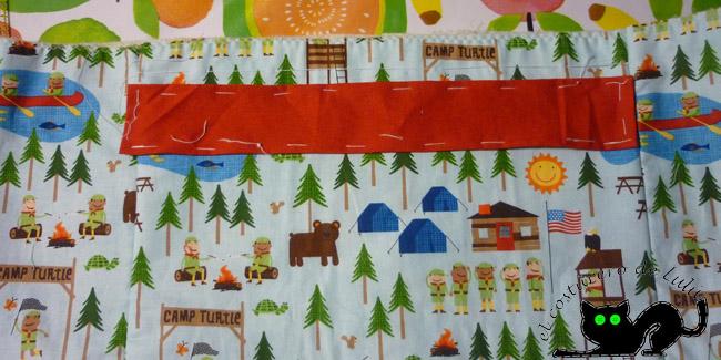 Colocamos la tira de tela