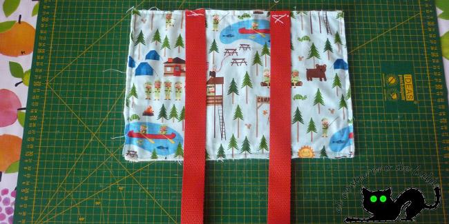 Colocamos la cinta de mochila en la base