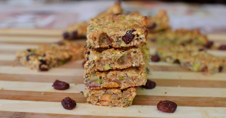 Barritas Cranberries y Pistachos