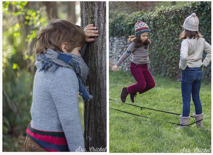 picnic niños jugando en el campo