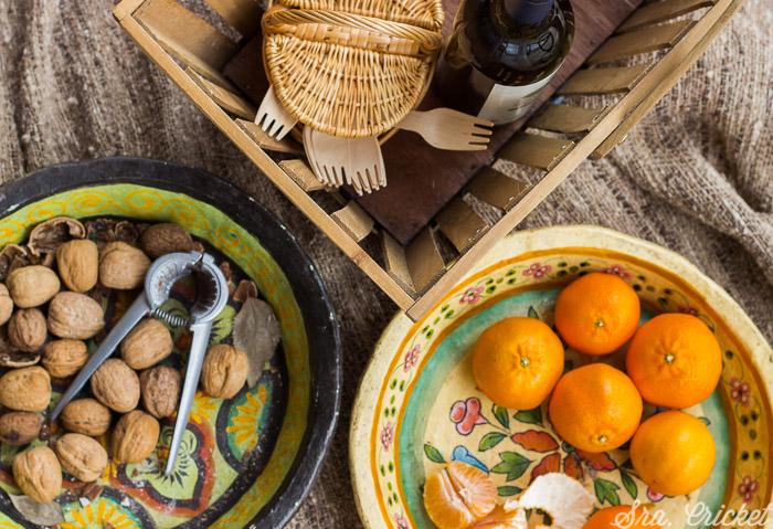 picnic de invierno frutos