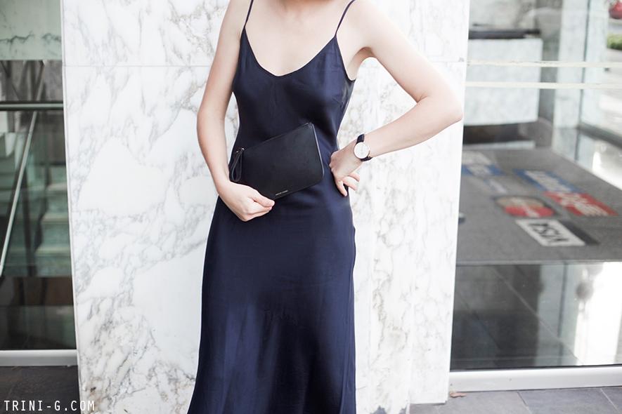 Trini | Organic by John Patrick slip dress J.Crew slides