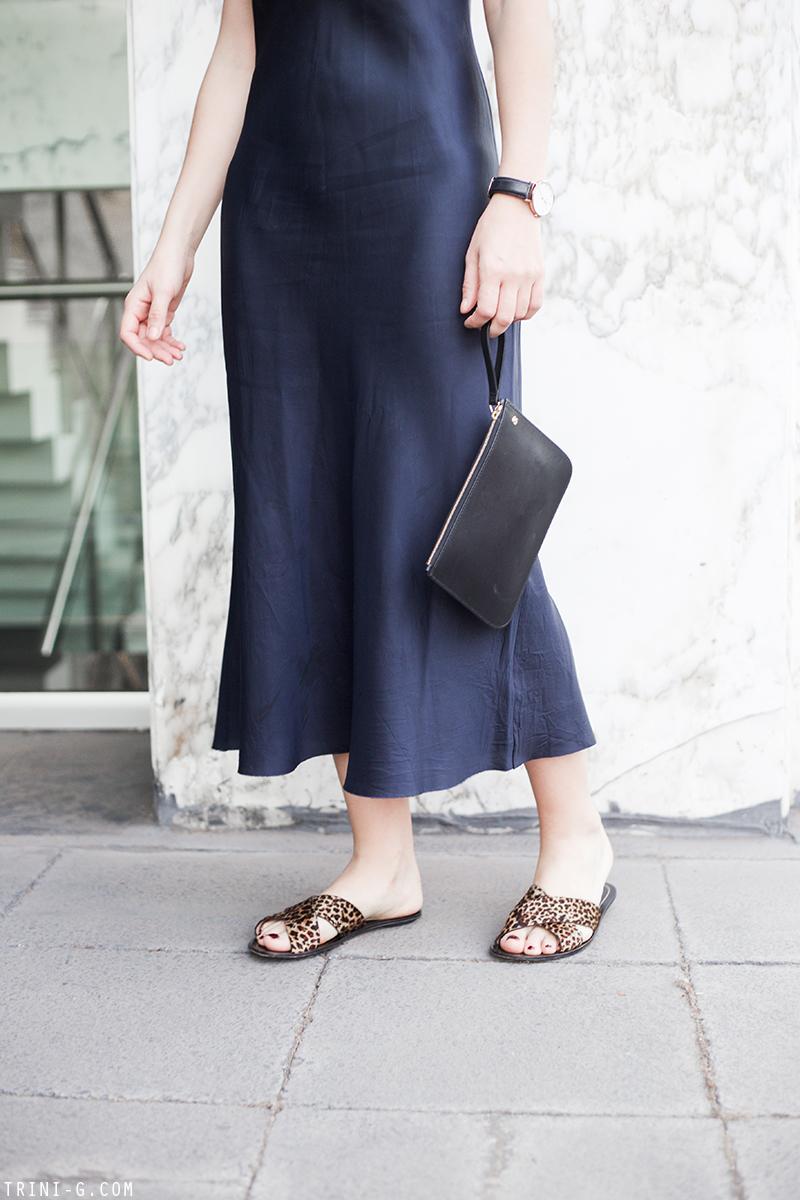 Trini | Organic by John Patrick slip dress J.Crew slides