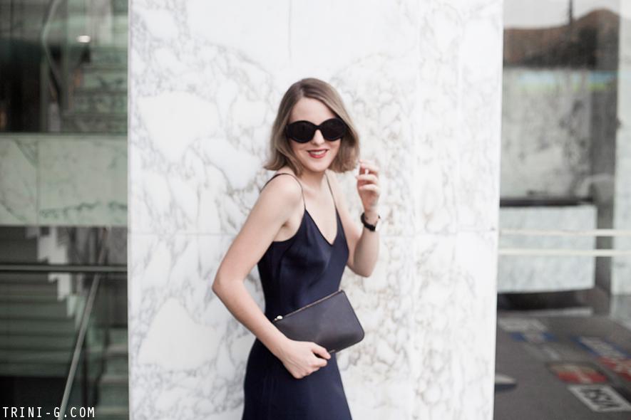 Trini | Organic by John Patrick slip dress J.Crew slides