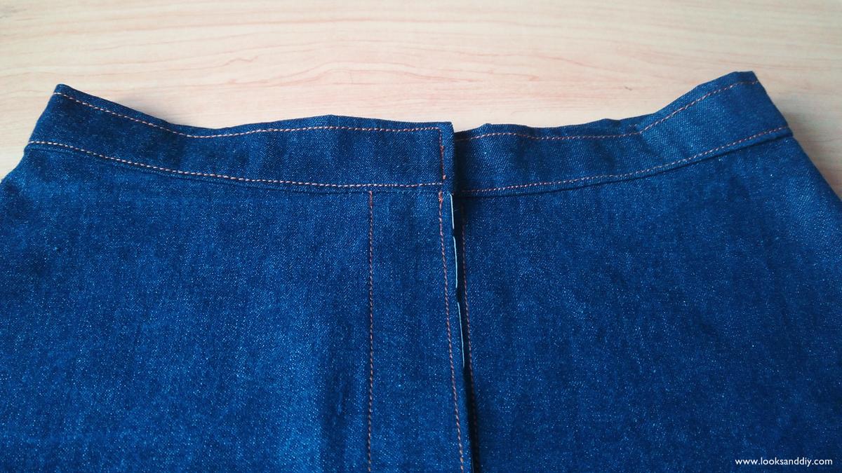 5 falda vaquera con botones