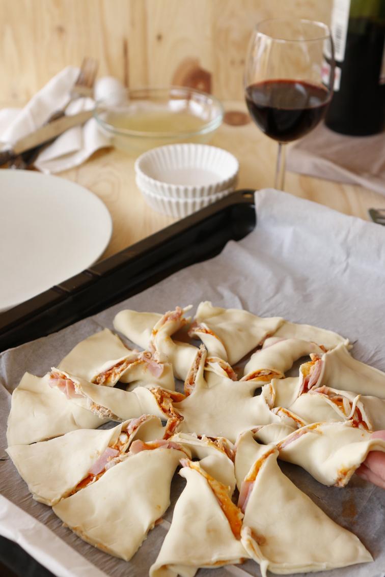 Flor de hojaldre salada 22